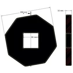Disque 266-32-80 de nettoyage – disque fabriqué par KiJ | OEM 206008200 | fabricant KiJ
