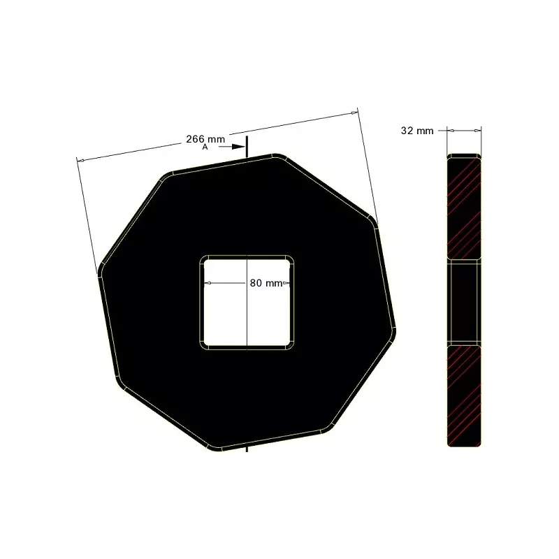 Disque 266-32-80 de nettoyage – disque fabriqué par KiJ | OEM 206008200 | fabricant KiJ