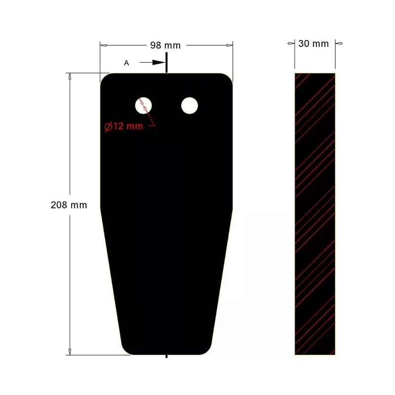 Fléau 208-98-30 – fléau fabriqué par KiJ | OEM 120640600 | fabricant KiJ
