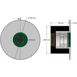 Rouleau n° 297a – rouleau porteur en acier-caoutchouc pour machines Dewulf | fabricant KiJ