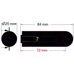 Doigt en caoutchouc de roue plombeuse de semoir 84-25-8,5 | OEM AC 802808 | fabricant KiJ