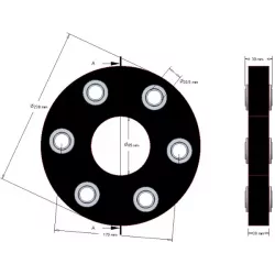 Disque élastique Claas 230 – disque d'accouplement élastique pour machines Claas | fabricant KiJ