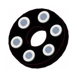 Disque élastique Claas 170 – accouplement élastique pour machines Claas | OEM Claas 796144, 62454505, 80382276 | fabricant KiJ