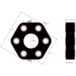 Disque élastique Claas 102 – disque d'accouplement élastique pour machines Claas | OEM Claas 062441100 | fabricant KiJ