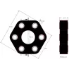 Disque élastique Claas 102 – disque d'accouplement élastique pour machines Claas | OEM Claas 062441100 | fabricant KiJ