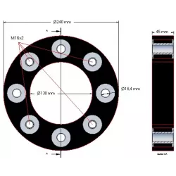 Disque élastique 240 – disque d'accouplement élastique fabriqué par KiJ | fabricant KiJ