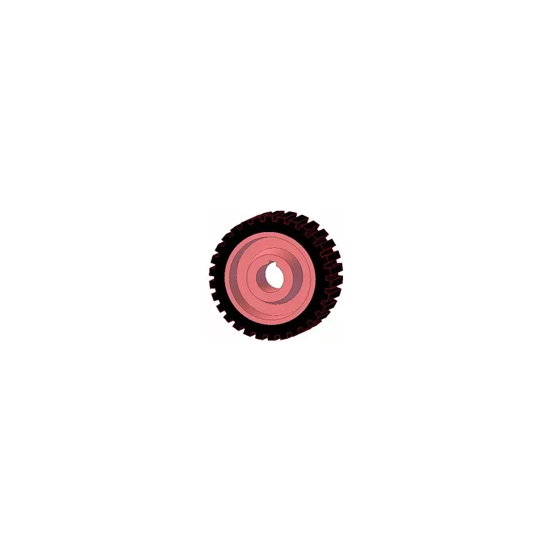 Rouleau n° 1 – rouleau d'entraînement en fonte-caoutchouc Ø198 mm pour machines Grimme | OEM Grimme 076.00673 | fabricant KiJ