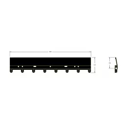 Palette de tapis à fanes L-680 – palette pour machine ROPA Keiler | OEM ROPA 501027 | fabricant KiJ