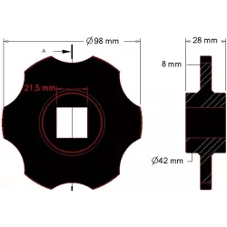 Disque de trieur denté – disque pour machines Grimme | OEM Grimme 088.00251 | fabricant KiJ