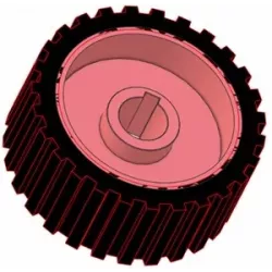 Rouleau n° 2 – rouleau d'entraînement en fonte-caoutchouc Ø192 mm pour machines Grimme | OEM Grimme 076.00637 | fabricant KiJ
