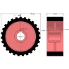 Rouleau n° 2 – rouleau d'entraînement en fonte-caoutchouc Ø192 mm pour machines Grimme | OEM Grimme 076.00637 | fabricant KiJ