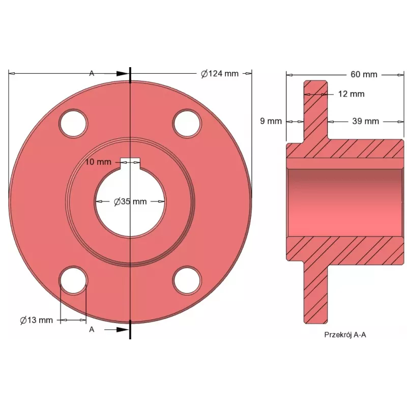 Rouleau n° 196a – moyeu de rouleau en fonte Ø70 mm pour machines Wuhlmaus | fabricant KiJ