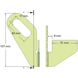Racleur métallique gauche – racleur pour machines Grimme | OEM Grimme 015.11860 | fabricant KiJ
