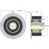 Rouleau n° 136 – rouleau de renvoi en acier-caoutchouc Ø132 mm pour machines Grimme | OEM Grimme 200.33879 | fabricant KiJ