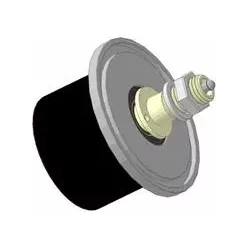 Rouleau n° 8a – rouleau porteur en acier-caoutchouc Ø100 mm pour machines Grimme | OEM Grimme 088.00324, 200.46340, 200.11197 | fabricant KiJ