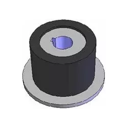 Rouleau n° 9 – rouleau de renvoi en acier-caoutchouc Ø100 mm pour machines Grimme | OEM Grimme 076.00912, 001.00197 | fabricant KiJ