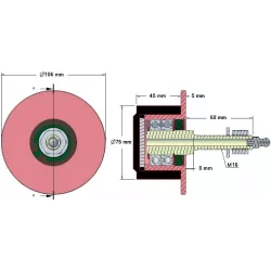 Rouleau n° 11a – rouleau en acier-caoutchouc Ø78 mm pour machines Grimme | OEM Grimme 200.04530 | fabricant KiJ
