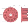 Rouleau n° 16a – rouleau d'entraînement en fonte Ø124 mm pour machines Grimme | OEM Grimme 001.00524 | fabricant KiJ