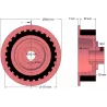 Rouleau n° 19a – rouleau d'entraînement en fonte-caoutchouc Ø170 mm pour machines Grimme | OEM Grimme 076.00822 | fabricant KiJ