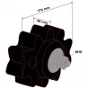 Rouleau n° 21 – rouleau secoueur en caoutchouc Ø170 mm pour machines Grimme | OEM Grimme 200.27999, 088.00289 | fabricant KiJ
