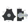 Rouleau n° 32 – rouleau secoueur en caoutchouc Ø120 mm pour machines Grimme | OEM Grimme 200.12104, 200.34296, 200.34514 | fabricant KiJ
