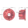 Rouleau n° 42 – rouleau d'entraînement en fonte Ø82 mm pour machines Grimme | OEM Grimme 006.00065 | fabricant KiJ
