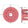 Rouleau n° 64 – rouleau d'entraînement en fonte Ø101 mm pour machines Grimme | OEM Grimme 006.00068, 006.00069, 006.00550 | fabricant KiJ
