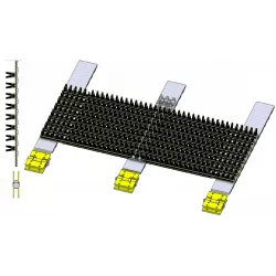 Tapis à fanes DR 1500 sur 3 courroies – tapis pour arracheuse de pommes de terre Grimme DR 1500 | OEM Grimme 300.18407, 300.25773, 300.18646 | fabricant KiJ