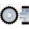 Rouleau n° 44 – rouleau d'entraînement en fonte-caoutchouc Ø165 mm pour machines Grimme | OEM Grimme 076.00823 | fabricant KiJ