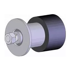 Rouleau n° 101 – rouleau de renvoi en acier-caoutchouc Ø128 mm pour machines Grimme | OEM Grimme 200.09305 | fabricant KiJ