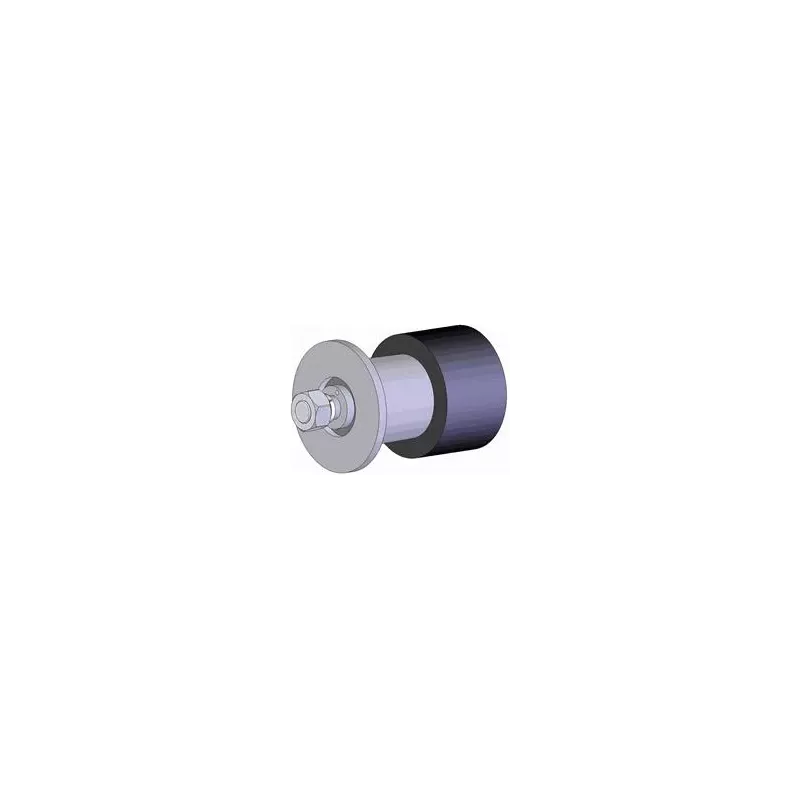Rouleau n° 101 – rouleau de renvoi en acier-caoutchouc Ø128 mm pour machines Grimme | OEM Grimme 200.09305 | fabricant KiJ