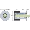 Rouleau n° 101 – rouleau de renvoi en acier-caoutchouc Ø128 mm pour machines Grimme | OEM Grimme 200.09305 | fabricant KiJ
