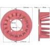 Rouleau n° 104 – rouleau d'entraînement en fonte Ø178 mm, pas 35 mm, pour machines Grimme | OEM Grimme 006.00030 | fabricant KiJ