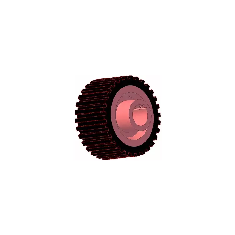 Rouleau n° 220 – rouleau d'entraînement en fonte-caoutchouc Ø132 mm pour machines Grimme | OEM Grimme 076.00655 | fabricant KiJ