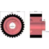 Rouleau n° 220 – rouleau d'entraînement en fonte-caoutchouc Ø132 mm pour machines Grimme | OEM Grimme 076.00655 | fabricant KiJ