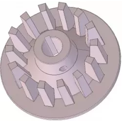 Rouleau n° 305 – rouleau d'entraînement en fonte Ø140 mm, pas 35 mm, pour machines Grimme | OEM Grimme 006.00370 | fabricant KiJ