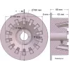Rouleau n° 305 – rouleau d'entraînement en fonte Ø140 mm, pas 35 mm, pour machines Grimme | OEM Grimme 006.00370 | fabricant KiJ