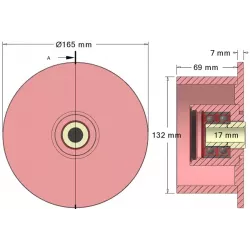 Rouleau n° 193 – rouleau de renvoi en acier Ø135 mm pour machines Grimme | OEM Grimme 088.00486 | fabricant KiJ
