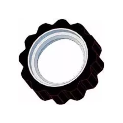 Rouleau n° 203 – rouleau d'entraînement en acier-caoutchouc Ø234 mm, pas 60 mm, pour machines Grimme Maxtron | OEM Grimme 076.04616 | fabricant KiJ