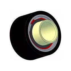 Rouleau n° 207 – rouleau de renvoi en acier-caoutchouc Ø154 mm pour machines Grimme Maxtron | OEM Grimme 200.85956 | fabricant KiJ