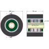 Rouleau n° 30 – rouleau en acier-caoutchouc Ø90 mm pour machines ROPA | OEM ROPA 252020, 1131021828, 1131029638 | fabricant KiJ