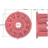Rouleau n° 16 – rouleau d'entraînement en fonte Ø124 mm pour machines Grimme | OEM Grimme 001.00067, 001.00524, 006.00236 | fabricant KiJ