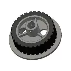 Rouleau n° 45 – rouleau d'entraînement en fonte-caoutchouc pour machines Grimme | OEM Grimme 076.01618, 076.05115 | fabricant KiJ