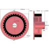 Rouleau n° 45 – rouleau d'entraînement en fonte-caoutchouc pour machines Grimme | OEM Grimme 076.01618, 076.05115 | fabricant KiJ
