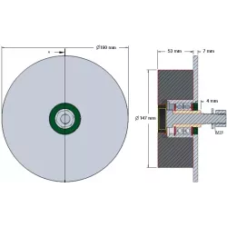 Rouleau n° 46 – rouleau porteur en fonte-caoutchouc Ø147 mm pour machines Grimme | OEM Grimme 200.39267, 200.33991 | fabricant KiJ