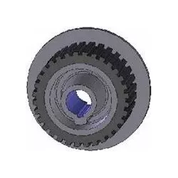 Rouleau n° 66 – rouleau d'entraînement en fonte-caoutchouc Ø132 mm pour machines Grimme | OEM Grimme 076.01322, 001.00504 | fabricant KiJ