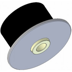 Rouleau n° 276 – rouleau porteur en acier-caoutchouc Ø75 mm pour machines Grimme | OEM Grimme 602.00288 | fabricant KiJ
