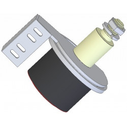 Rouleau n° 279 – rouleau de renvoi en acier-caoutchouc Ø100 mm pour machines Grimme | OEM Grimme 200.72138, 076.00759, 100.72138 | fabricant KiJ