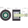 Rouleau n° 189 – rouleau porteur en acier-caoutchouc Ø90 mm pour machines Holmer | OEM Holmer 1131002796 | fabricant KiJ