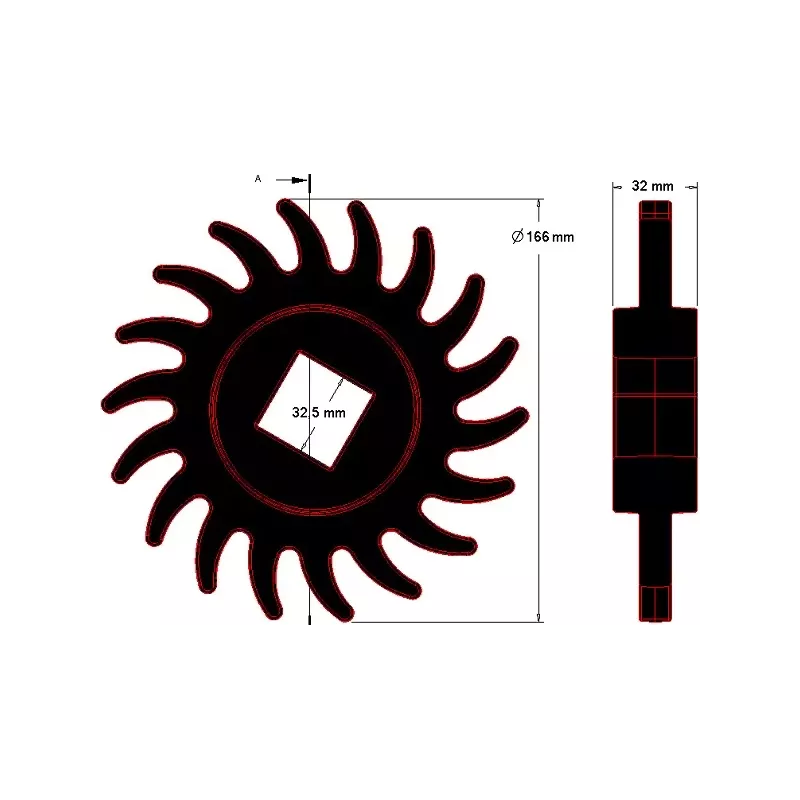 Disque de nettoyage 18 – disque pour machines Grimme | OEM Grimme 088.00346 | fabricant KiJ